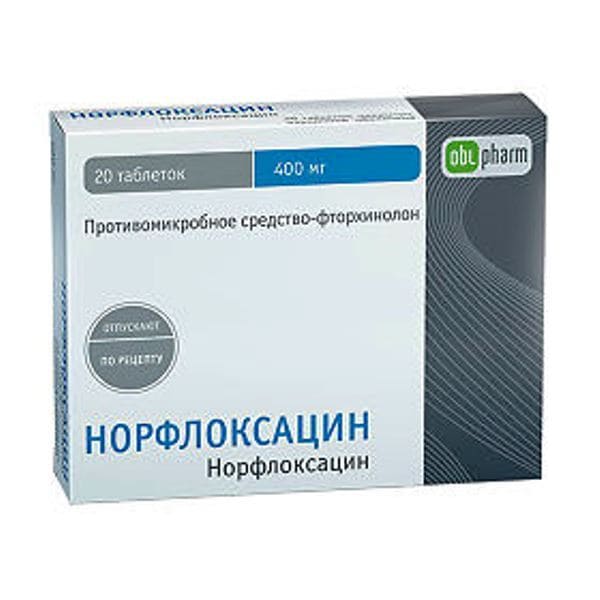 Norfloxacin 400 mg 20 tablets