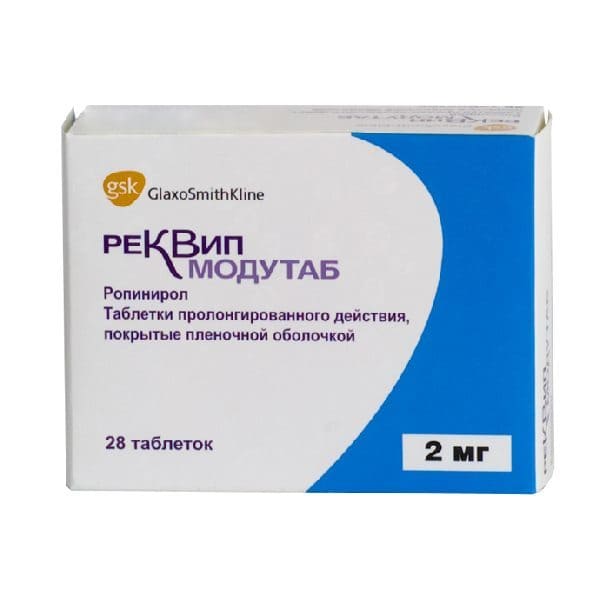 Requip modutab 2 mg 28 tablets
